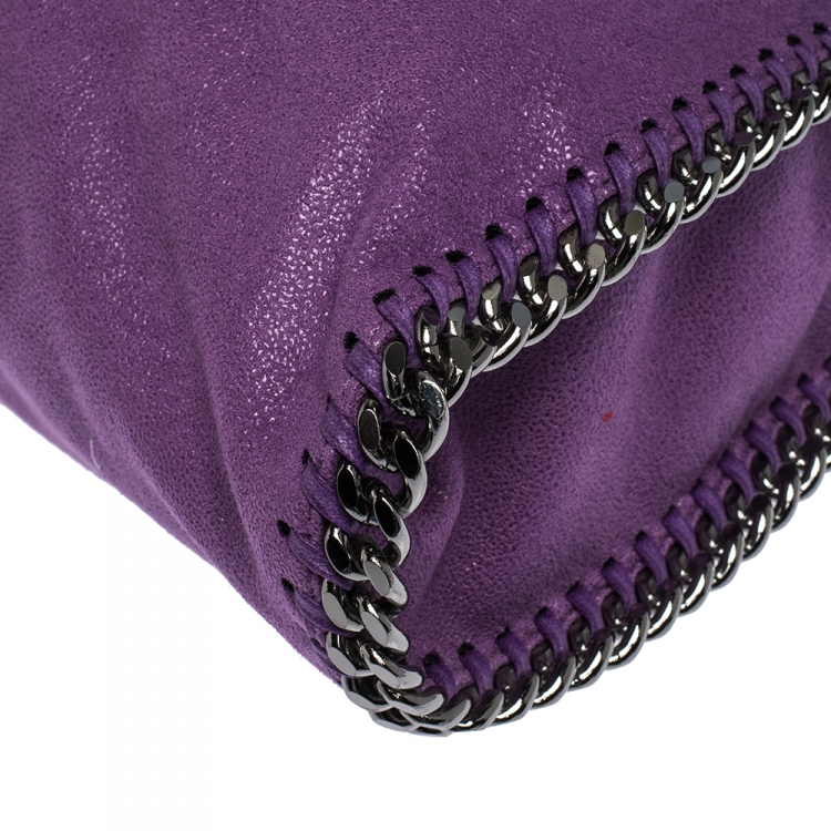 Pre Owned Stella McCartney Purple Faux Leather Small Falabella Tote