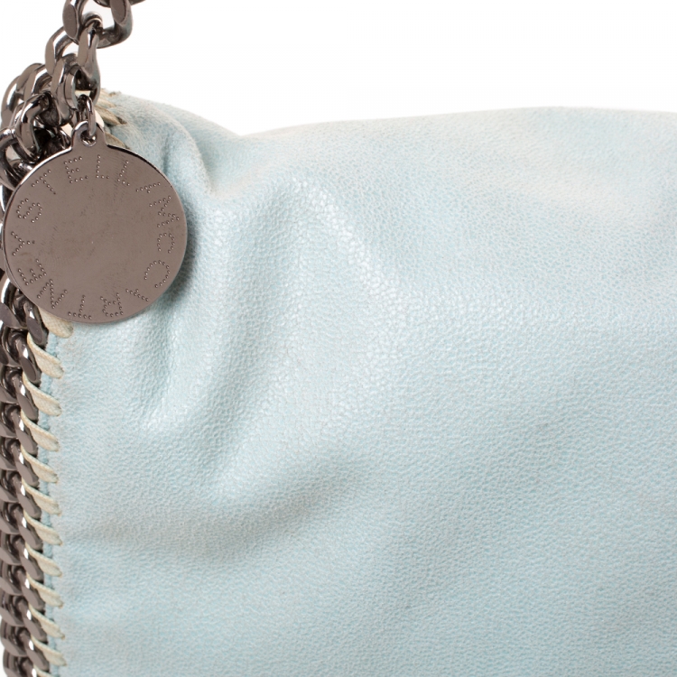 Pre Owned Stella McCartney Lime Green Faux Leather Falabella Flap Shoulder Bag