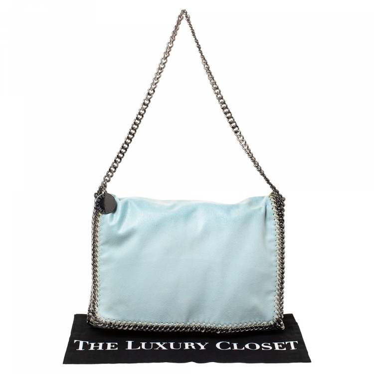 Pre Owned Stella McCartney Lime Green Faux Leather Falabella Flap Shoulder Bag