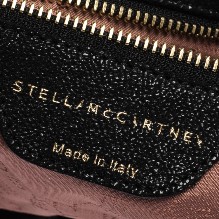 Pre Owned Stella McCartney Black Faux Leather Small Falabella Tote