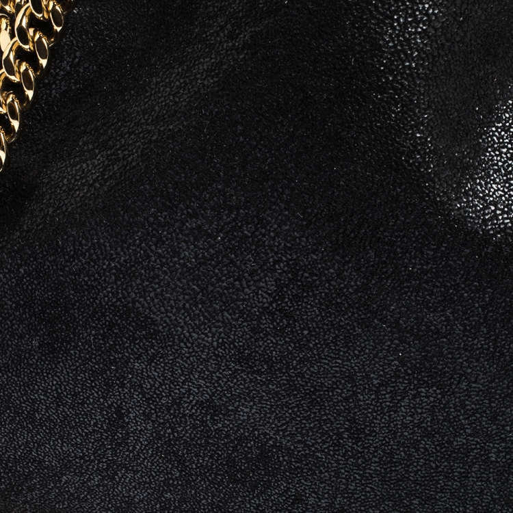 Pre Owned Stella McCartney Black Faux Leather Small Falabella Tote