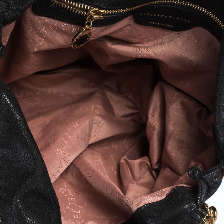 Pre Owned Stella McCartney Black Faux Leather Small Falabella Tote