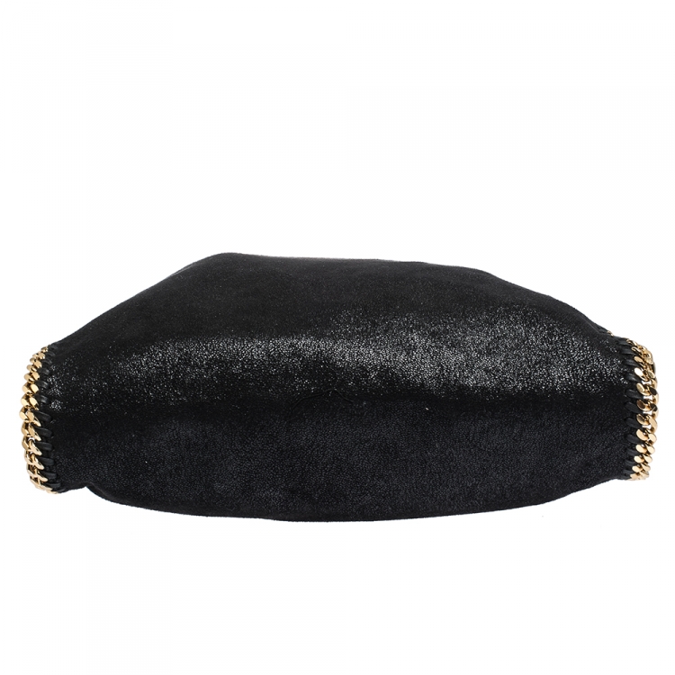 Pre Owned Stella McCartney Black Faux Leather Small Falabella Tote
