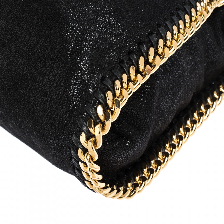 Pre Owned Stella McCartney Black Faux Leather Small Falabella Tote