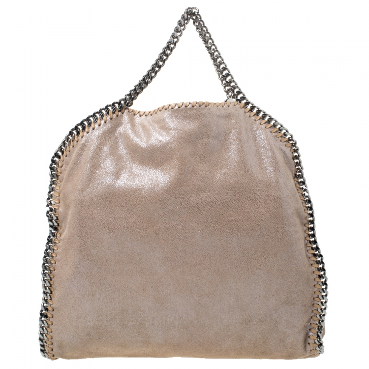 Pre Owned Stella McCartney Beige Faux Leather Small Falabella Tote