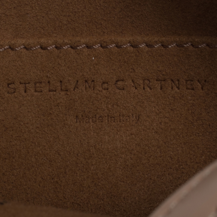 Pre Owned Stella McCartney Beige Perforated Faux Leather Vegetarian Belt Bag