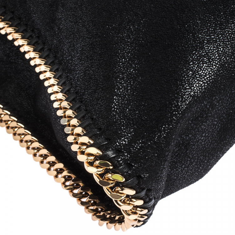 Pre Owned Stella McCartney Black Faux Leather Small Falabella Tote