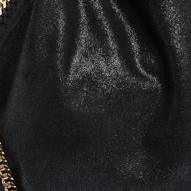 Pre Owned Stella McCartney Black Faux Leather Small Falabella Tote