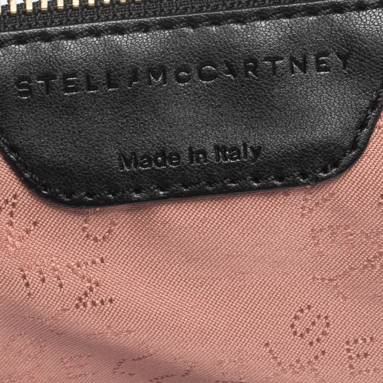 Pre Owned Stella McCartney Black Faux Leather Small Falabella Tote