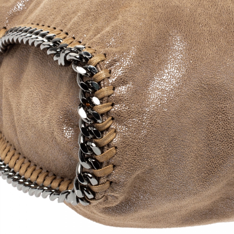 مملوكة مسبقًا Stella McCartney Metallic Beige Faux Leather Small Falabella Tote