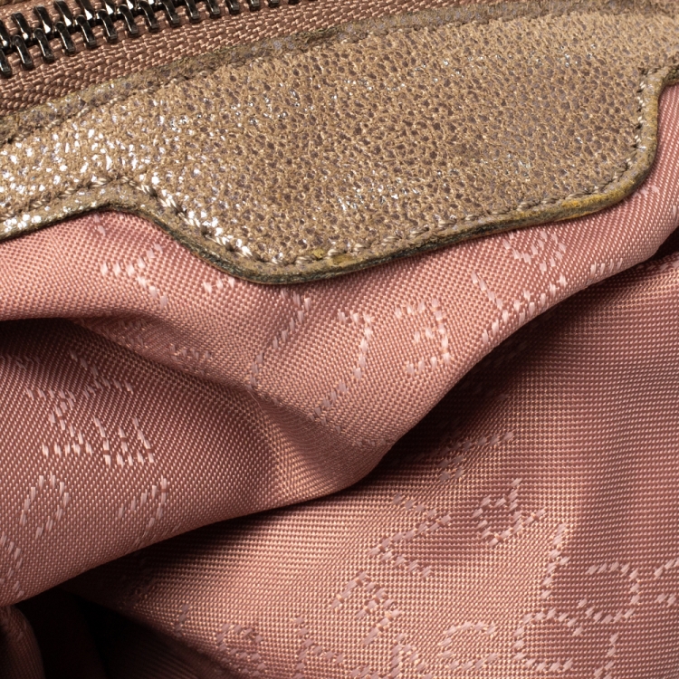 مملوكة مسبقًا Stella McCartney Metallic Beige Faux Leather Small Falabella Tote