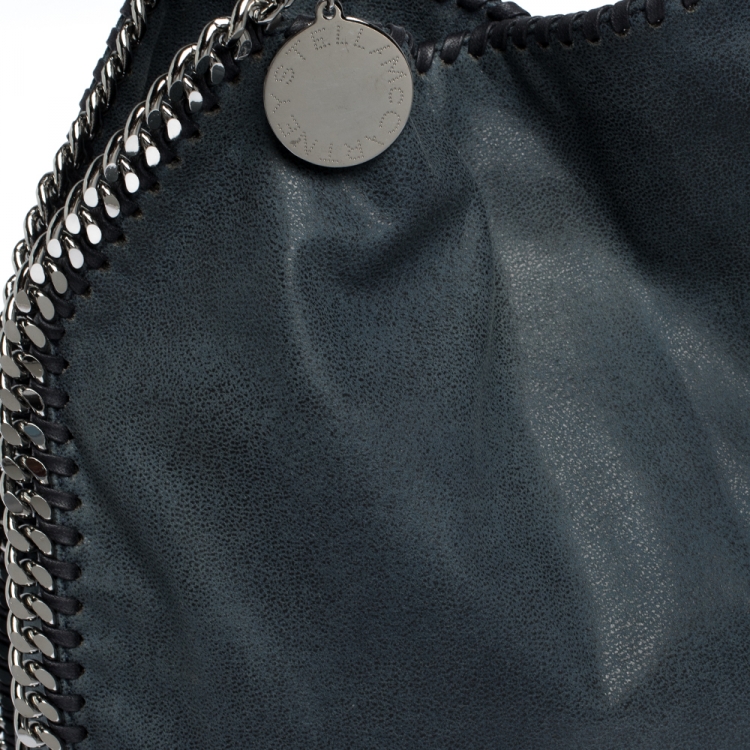 Pre Owned Stella McCartney Blue Faux Leather Small Falabella Tote