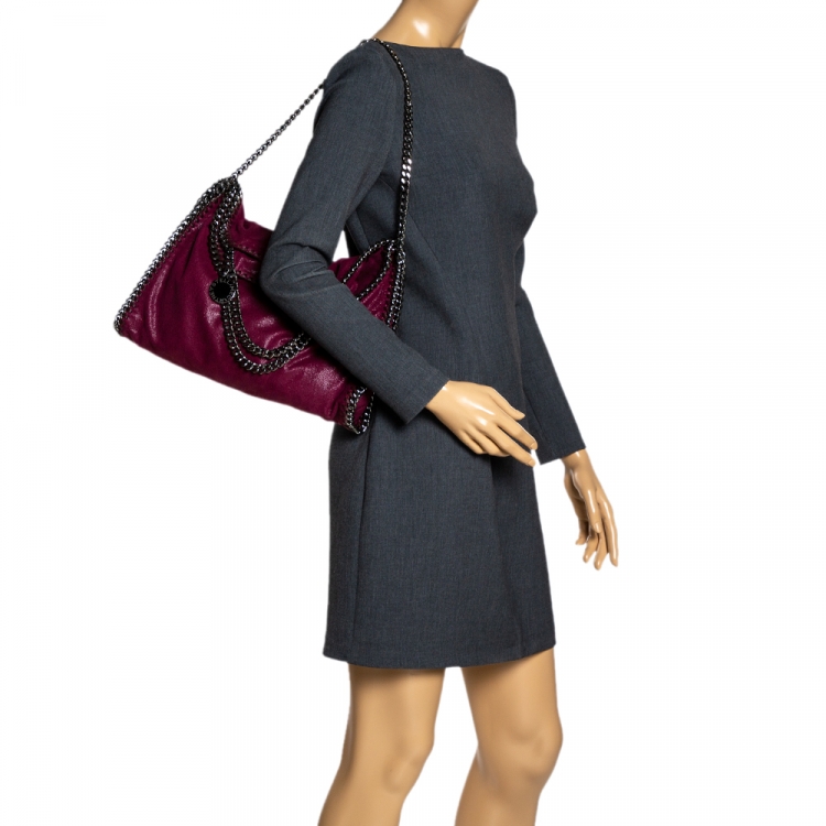 Pre Owned Stella McCartney Purple Faux Leather Small Falabella Tote