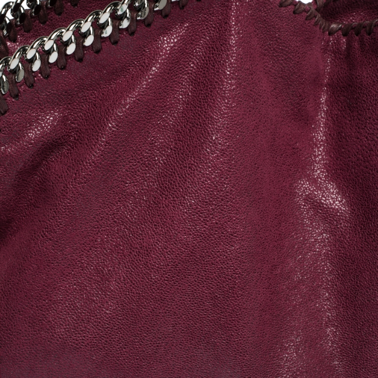 Pre Owned Stella McCartney Purple Faux Leather Small Falabella Tote
