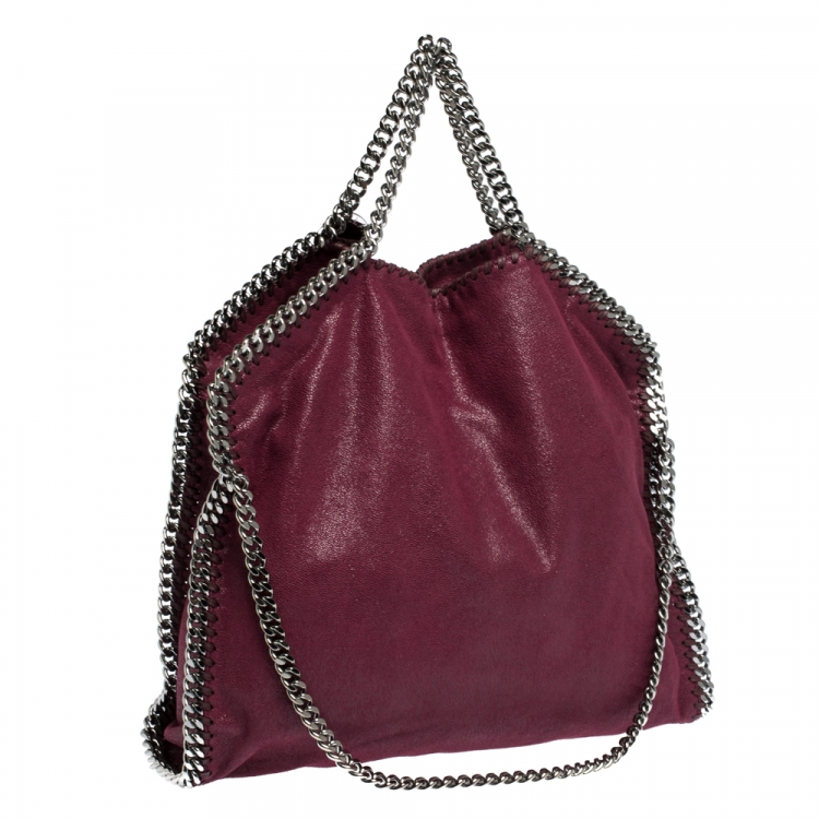 Pre Owned Stella McCartney Purple Faux Leather Small Falabella Tote