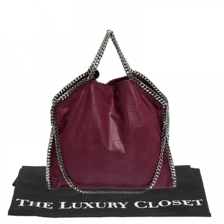 Pre Owned Stella McCartney Purple Faux Leather Small Falabella Tote