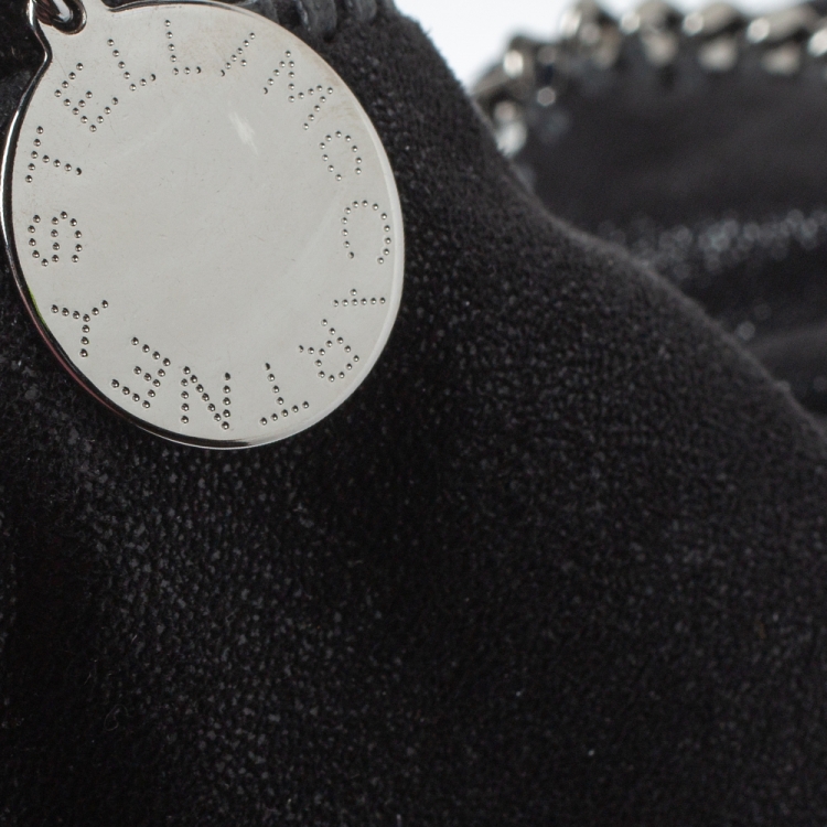Pre Owned Stella McCartney Black Faux Leather Large Falabella Tote