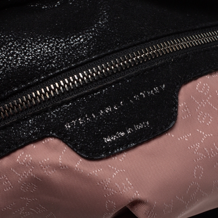 Pre Owned Stella McCartney Black Faux Leather Large Falabella Tote