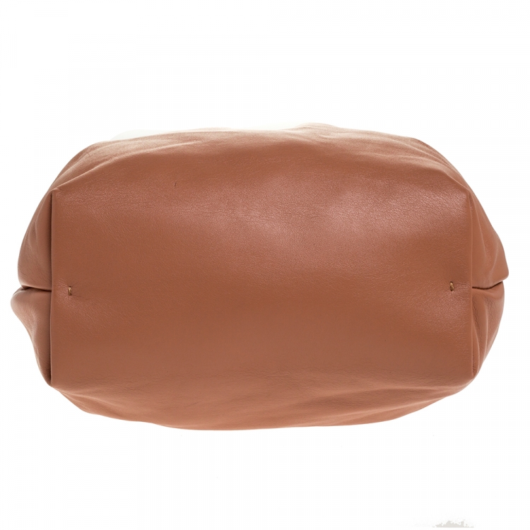 Pre Owned Stella McCartney Light Brown Faux Leather Norma Bucket Bag