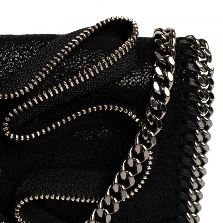 مملوكة مسبقًا Stella McCartney Black Faux Leather Zipper Falabella Crossbody Bag