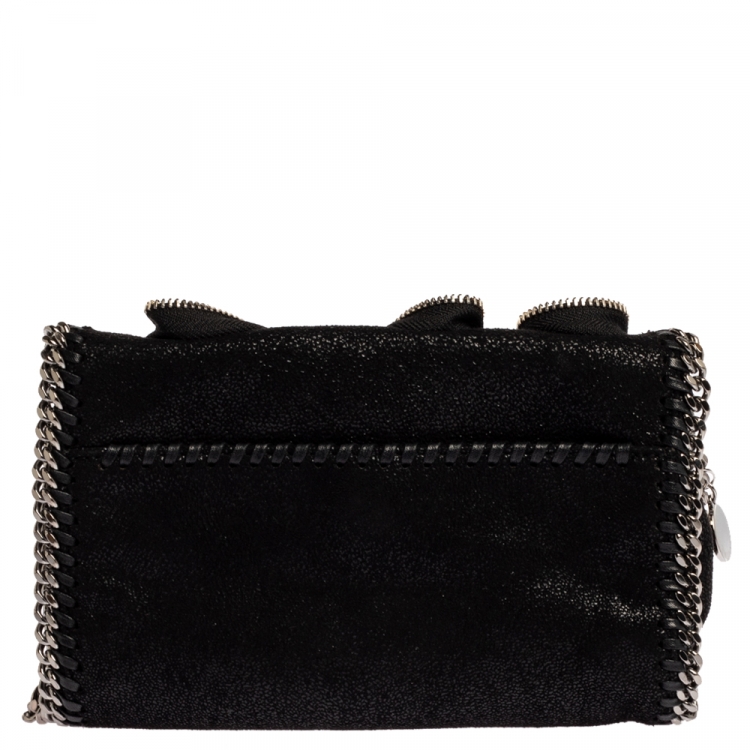 مملوكة مسبقًا Stella McCartney Black Faux Leather Zipper Falabella Crossbody Bag
