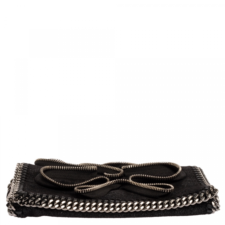 مملوكة مسبقًا Stella McCartney Black Faux Leather Zipper Falabella Crossbody Bag