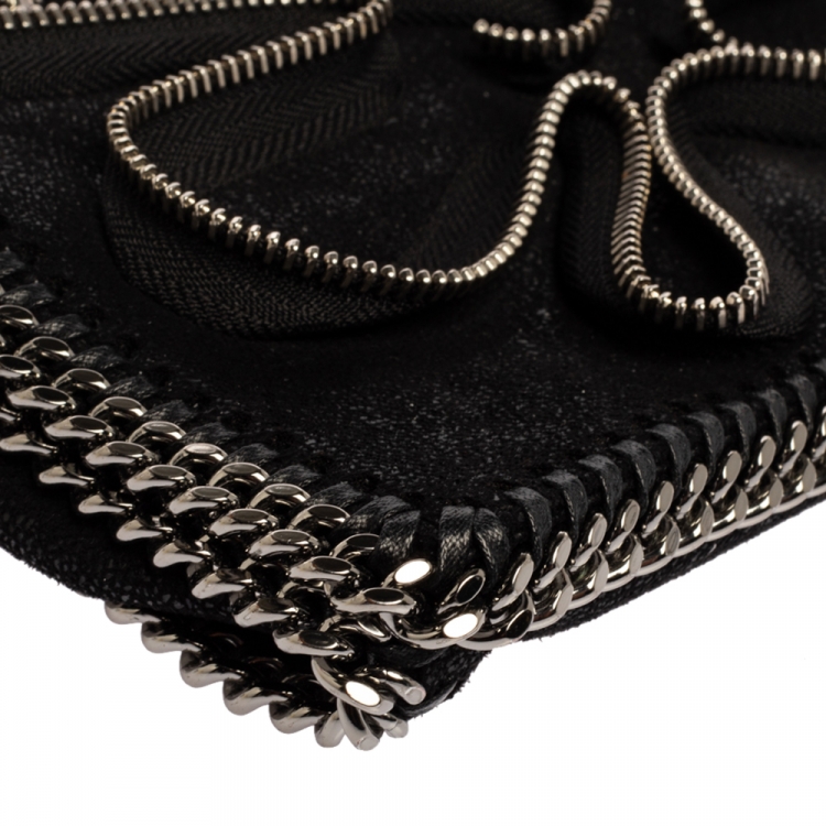 مملوكة مسبقًا Stella McCartney Black Faux Leather Zipper Falabella Crossbody Bag