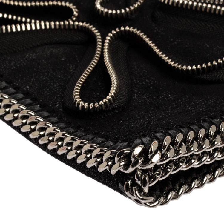 مملوكة مسبقًا Stella McCartney Black Faux Leather Zipper Falabella Crossbody Bag