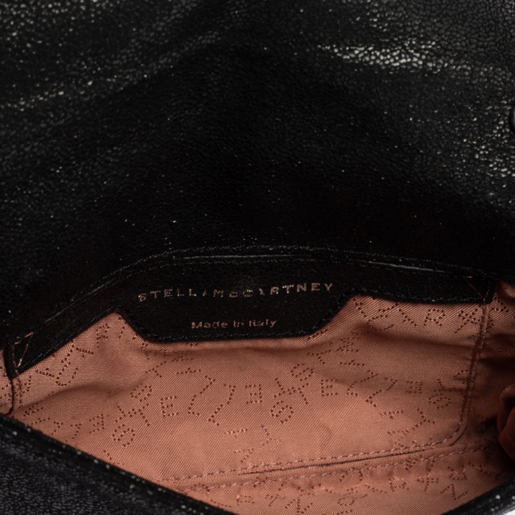 مملوكة مسبقًا Stella McCartney Black Faux Leather Zipper Falabella Crossbody Bag
