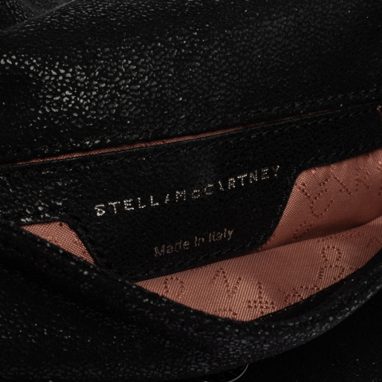 مملوكة مسبقًا Stella McCartney Black Faux Leather Zipper Falabella Crossbody Bag