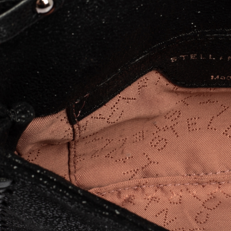 مملوكة مسبقًا Stella McCartney Black Faux Leather Zipper Falabella Crossbody Bag
