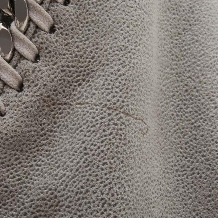 Pre Owned Stella McCartney Grey Faux Suede Falabella Shoulder Bag