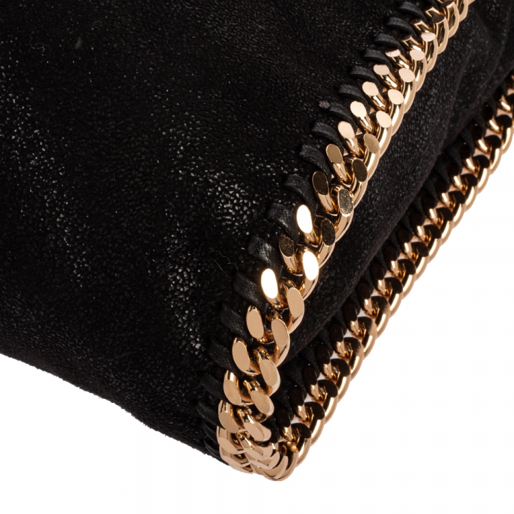 Pre Owned Stella McCartney Black Faux Leather Small Falabella Tote