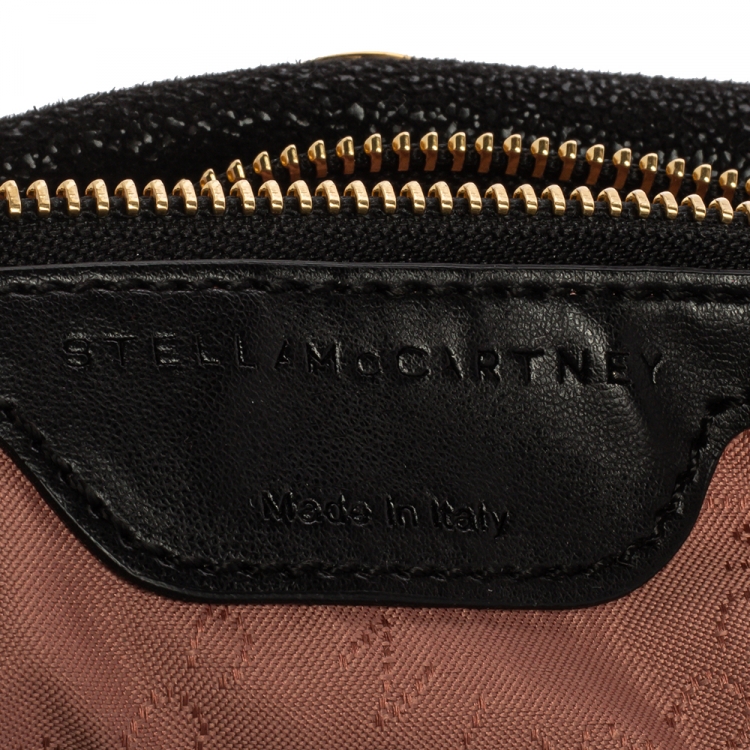 Pre Owned Stella McCartney Black Faux Leather Small Falabella Tote