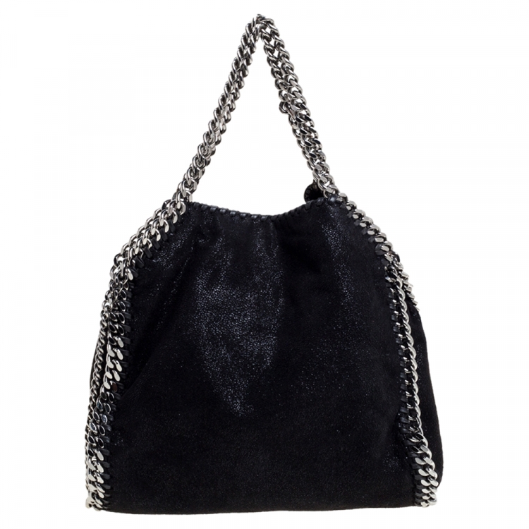 مملوكة مسبقًا Stella McCartney Black Faux Leather Mini Falabella Tote