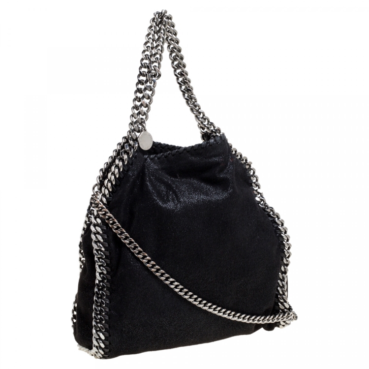 مملوكة مسبقًا Stella McCartney Black Faux Leather Mini Falabella Tote