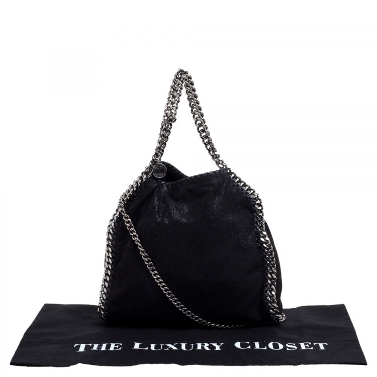 مملوكة مسبقًا Stella McCartney Black Faux Leather Mini Falabella Tote