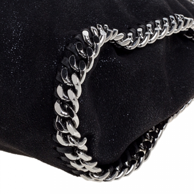 مملوكة مسبقًا Stella McCartney Black Faux Leather Mini Falabella Tote