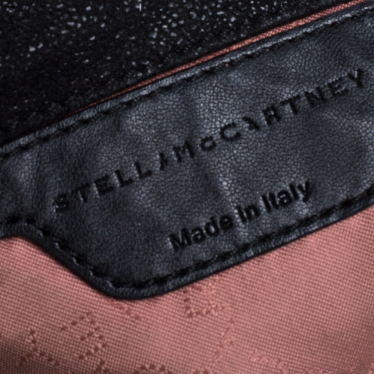 مملوكة مسبقًا Stella McCartney Black Faux Leather Mini Falabella Tote