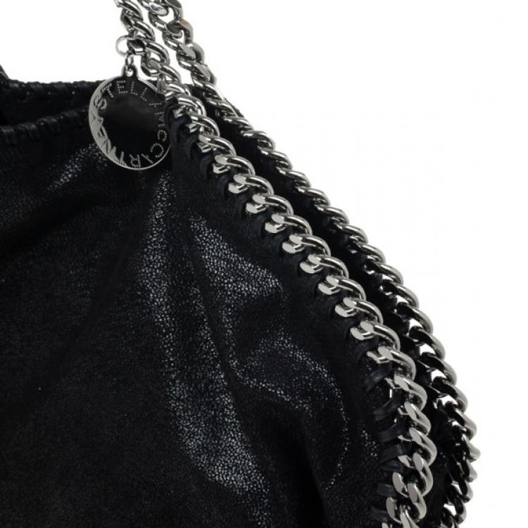 Pre Owned Stella McCartney Black Metallic Falabella Tote