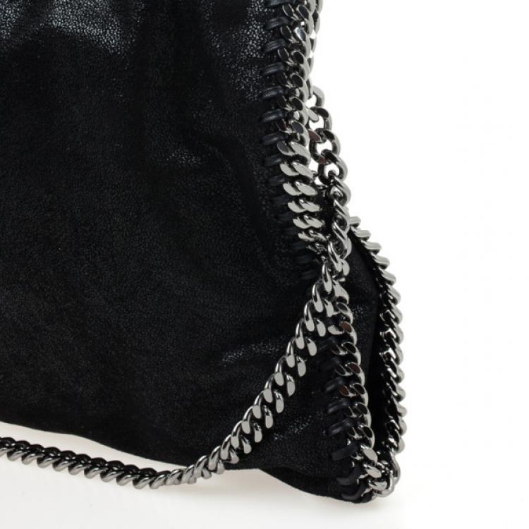 Pre Owned Stella McCartney Black Metallic Falabella Tote