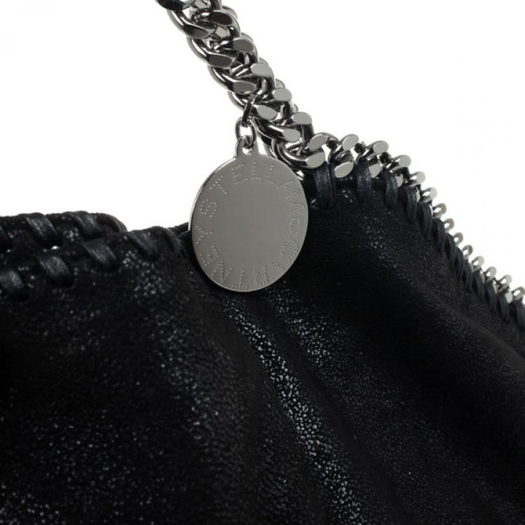 Pre Owned Stella McCartney Black Metallic Falabella Tote