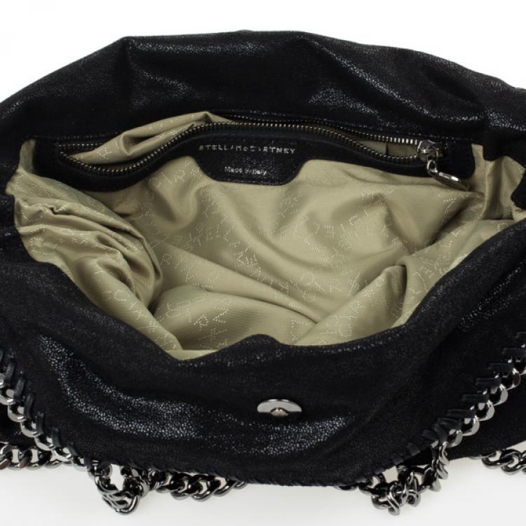Pre Owned Stella McCartney Black Metallic Falabella Tote