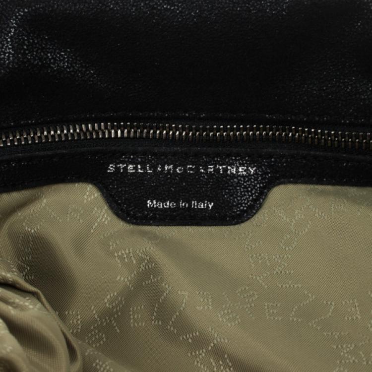 Pre Owned Stella McCartney Black Metallic Falabella Tote