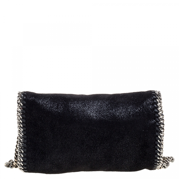 Pre Owned Stella McCartney Black Faux Leather Falabella Crossbody Bag