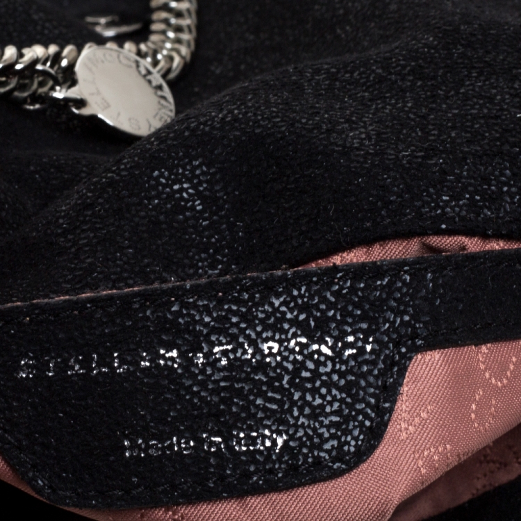 Pre Owned Stella McCartney Black Faux Leather Falabella Crossbody Bag