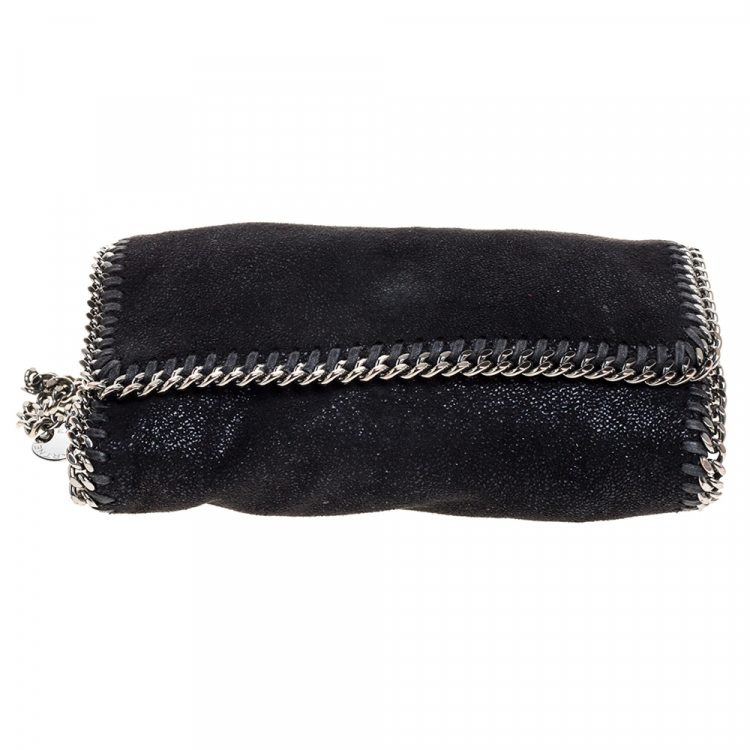 Pre Owned Stella McCartney Black Faux Leather Falabella Crossbody Bag