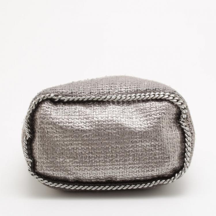 Pre Owned Stella McCartney Silver Woven Chain Detail Hobo 