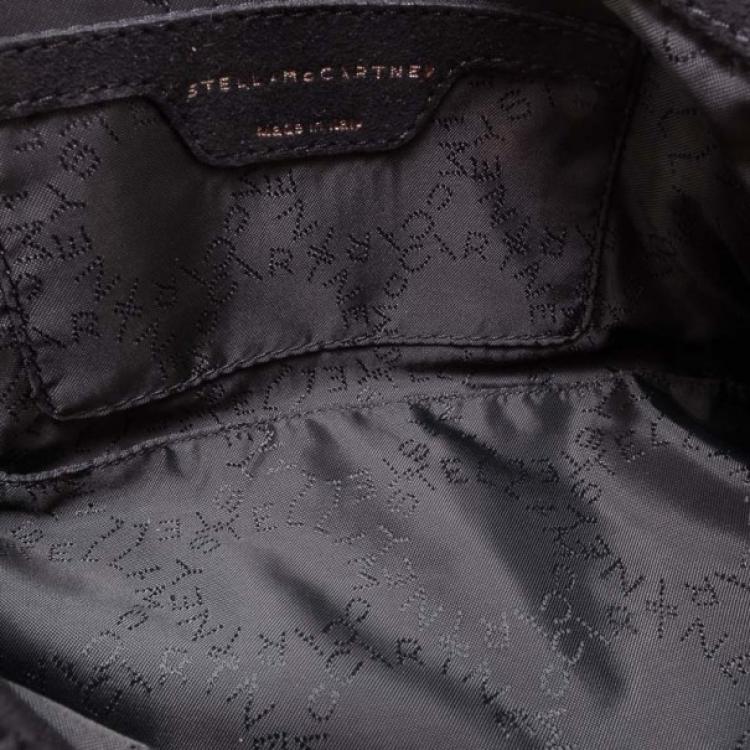 Pre Owned Stella McCartney Black Crochet Small Fallabella Bag 