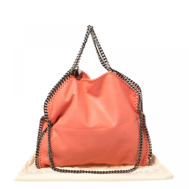 Pre Owned Stella McCartney Coral Faux Leather Falabella Tote